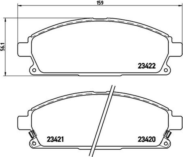Brembo Σετ τακάκια, Δισκόφρενα - P 56 040