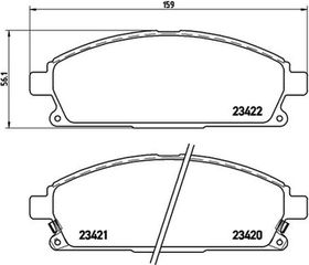 Brembo Σετ τακάκια, Δισκόφρενα - P 56 040