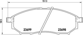 Brembo Σετ τακάκια, Δισκόφρενα - P 56 058