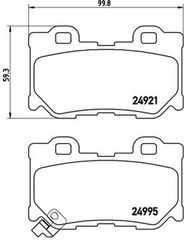 Brembo Σετ τακάκια, Δισκόφρενα - P 56 095