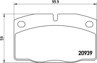 Brembo Σετ τακάκια, Δισκόφρενα - P 59 005