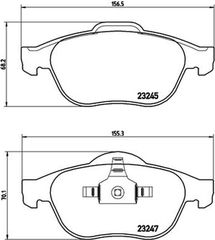 Brembo Σετ τακάκια, Δισκόφρενα - P 68 040