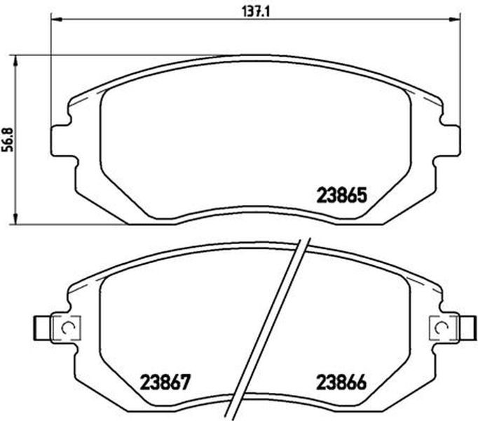 Brembo Σετ τακάκια, Δισκόφρενα - P 78 013