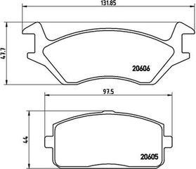 Brembo Σετ τακάκια, Δισκόφρενα - P 83 004