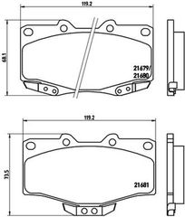 Brembo Σετ τακάκια, Δισκόφρενα - P 83 009