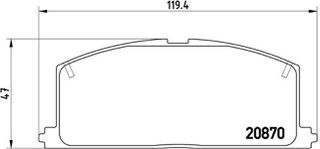 Brembo Σετ τακάκια, Δισκόφρενα - P 83 011