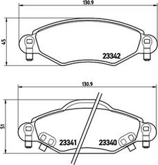Brembo Σετ τακάκια, Δισκόφρενα - P 83 053