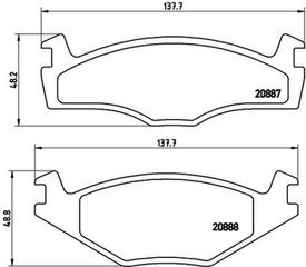 Brembo Σετ τακάκια, Δισκόφρενα - P 85 005