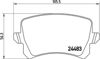 Brembo Σετ τακάκια, Δισκόφρενα - P 85 108