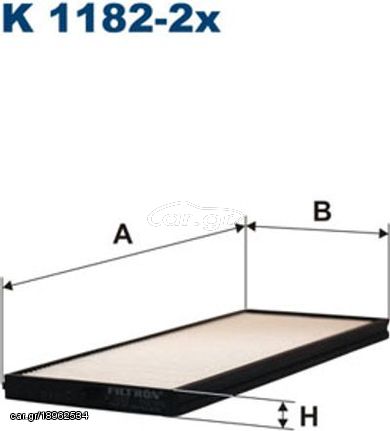 Filtron Φίλτρο, Αέρας Εσωτερικού Χώρου - K 1182-2x