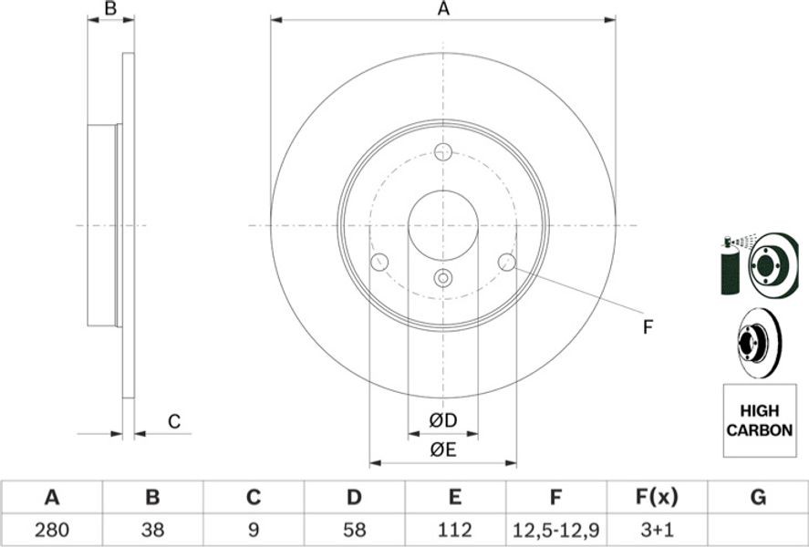 Bosch Δισκόπλακα - 0 986 478 479