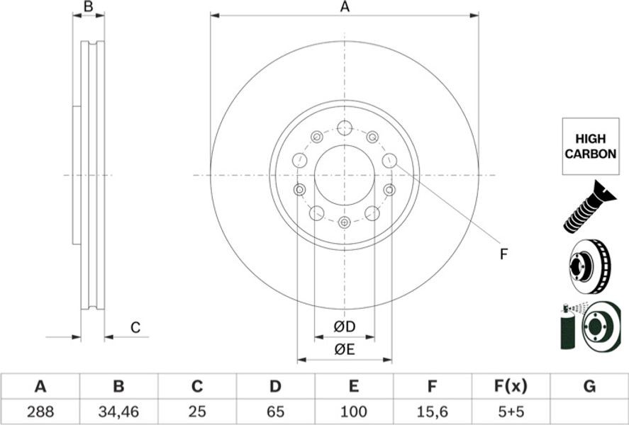 Bosch Δισκόπλακα - 0 986 478 867