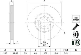 Bosch Δισκόπλακα - 0 986 478 867