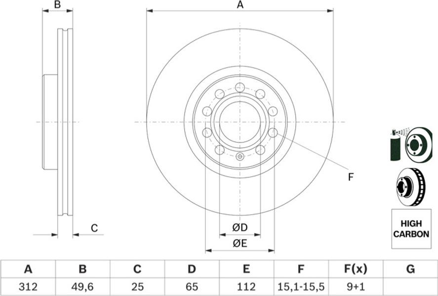 Bosch Δισκόπλακα - 0 986 479 058