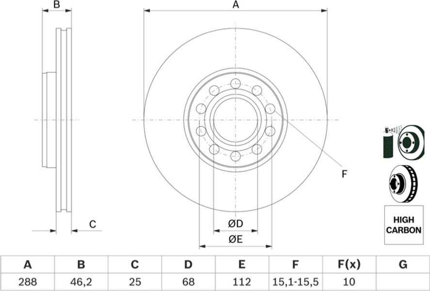 Bosch Δισκόπλακα - 0 986 479 157