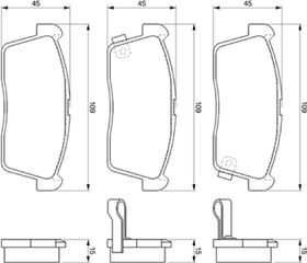 Bosch Σετ τακάκια, Δισκόφρενα - 0 986 424 695