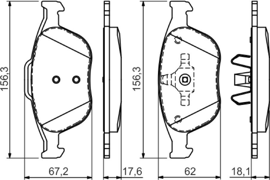 Bosch Σετ τακάκια, Δισκόφρενα - 0 986 424 701