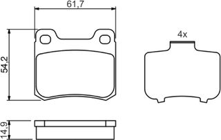 Bosch Σετ τακάκια, Δισκόφρενα - 0 986 466 871