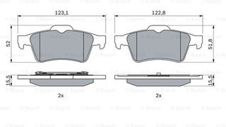 Bosch Σετ τακάκια, Δισκόφρενα - 0 986 494 032