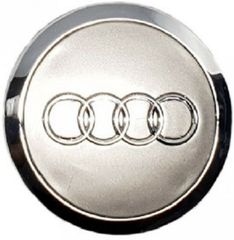 Ταπα Κεντρου Ζαντας Για Audi TT S4 Q7 S6 S8 R8 A3 A4 A6 A8 69mm ΕΞ. Διαμετρος Ασημι 1Τεμ.