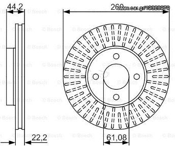 0986479090, BOSCH ΔΙΣΚΟΠΛΑΚΕΣ NISSAN MICRA K13/NOTE