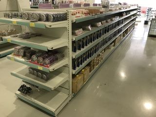 Ραφια super market Γόνδολα 2πλης όψης με 2 προβολές