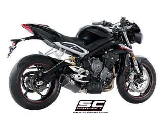 Sc Project Τελικό Εξάτμισης SC1-R Black/Carbon End Triumph Street Triple S 660 - A2 2017 - 2018