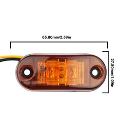LED Φώτα όγκου αυτοκινήτου τρακτέρ τρέιλερ φορτηγά IP66 12VOLT - 24VOLT Πορτοκαλί - 1744-thumb-2