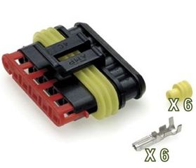 Superseal 1,5mm Αρσενική 6 Θέσεων ΚΙΤ Κωδικός 15412...SoundStreet.....