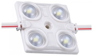 LED Module Αδιάβροχο IP68 Τετράγωνο με 4 SMD 2835 12v 1.44W Ψυχρό Λευκό 5130