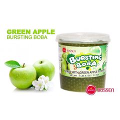 Φρουτένιες πέρλες bubble tea με γεύση πράσινο μήλο / 3,4kg