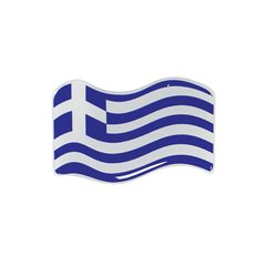 Αυτοκόλλητο Αυτοκινήτου Ελληνική Κυματιστή Σημαία 5cm x 2.5cm Με Επικάλυψη Σμάλτου 1 Τεμάχιο 20923