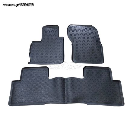 Πατάκια Σκαφάκια 3D Από Λάστιχο Για Peugeot 4007 2008-2012/ Citroen C-Crosser 2008-2013/ Mitsubishi Outlander 2007-2012 "Star Diamond" 3 Τεμάχια Μαύρα