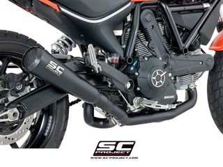 Sc Project Ολόσωμη Εξάτμιση 2-1 Conical Matt Black Ducati Scrambler 400 2016 - 2019