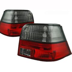 Πισινά Φανάρια Set Για Vw Golf IV (4) 97-03 Κόκκινο/Φιμέ KAtuning