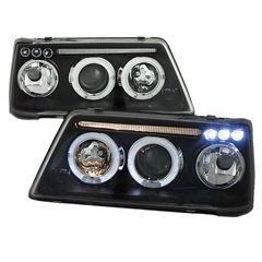 Μπροστινά Φανάρια Set Για Peugeot 205 Angel Eyes & Led Μαύρα H1/H1 Manual JunYan