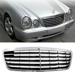 Μάσκα Για Mercedes-Benz E-Class W210 99-02 Avantgarde Χρώμιο/Μαύρο 1 Τεμάχιο