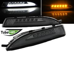 Μπροστινά Φλας Για Vw Scirroco 08-14 Led Tube & DRL Smoke 2 Τεμάχια Reliable Auto Parts