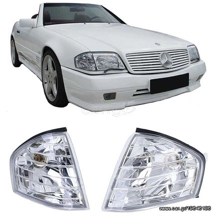 Μπροστινά Φλας Για Mercedes-Benz SL R129 89-01 Χρώμιο 2 Τεμάχια Eagle Eyes