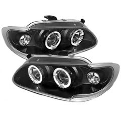 Μπροστινά Φανάρια Set Για Renault Megane / Scenic 96-99 Angel Eyes Μαύρα H1/H1 JunYan