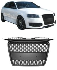 Μάσκα Για Audi A3 8P 05-08 RS3 Look Κυψελωτή Μαύρο Ματ 1 Τεμάχιο