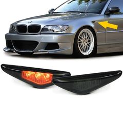 Πλαϊνά Φλας Φτερού Για Bmw 3 E46 Coupe/Cabrio 03-06 Led Smoke 2 Τεμάχια