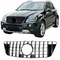 Μάσκα Για Mercedes-Benz ML-Class W164 08-11 GT Amg Panamericana Look Μαύρο/Χρώμιο 1 Τεμάχιο