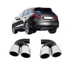 Μπούκες Εξάτμισης Διπλές Για Porsche Cayenne / VW Touareg V6 Look 2 Τεμάχια