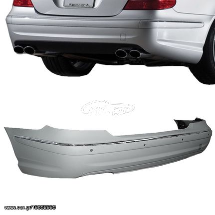 Πισινός Προφυλακτήρας Για Mercedes-Benz E-Class W211 02-06 AMG Look Με PDC Made In Taiwan