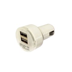 Φορτιστής Αναπτήρα Αυτοκινήτου Με 2 Θύρες Usb 2.1A/1A 12/24V Άσπρο 99056