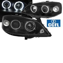 Μπροστινά Φανάρια Set Για Opel Astra G 97-04 ccfl Angel Eyes Μαύρα H1/H1 Sonar