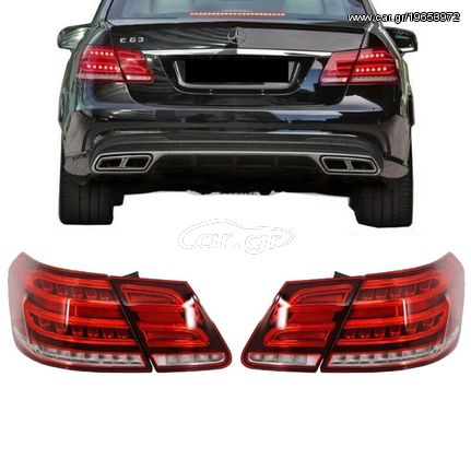 Πισινά Φανάρια Set Για Mercedes-Benz E-Class W212 09-13 Full Led Facelift Look Κόκκινο/Crystal Eagle Eyes