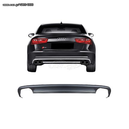 Diffuser Πίσω Προφυλακτήρα Για Audi A6 C7 Pre-Facelift 11-14 Sedan / Avant S6 Από Abs Πλαστικό 1 Τεμάχιο