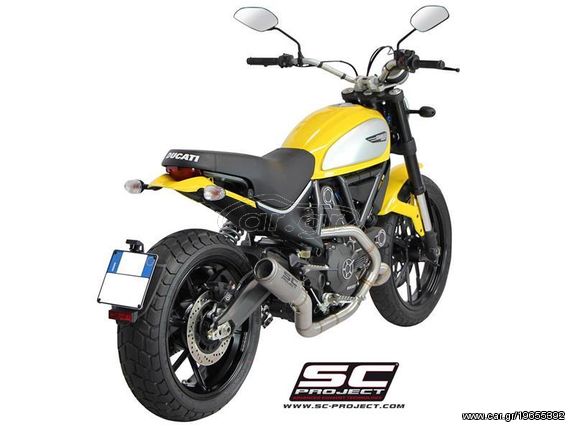 Sc Project Ολόσωμη Εξάτμιση 2-1 CR-T Titanium Ducati Scrambler 800 2015 - 2016 Χαμηλή Τοποθέτηση